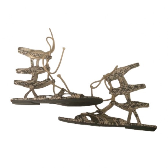 💛 Bamboo Lace Up Gladiator Sandal - Picture 8 of 9